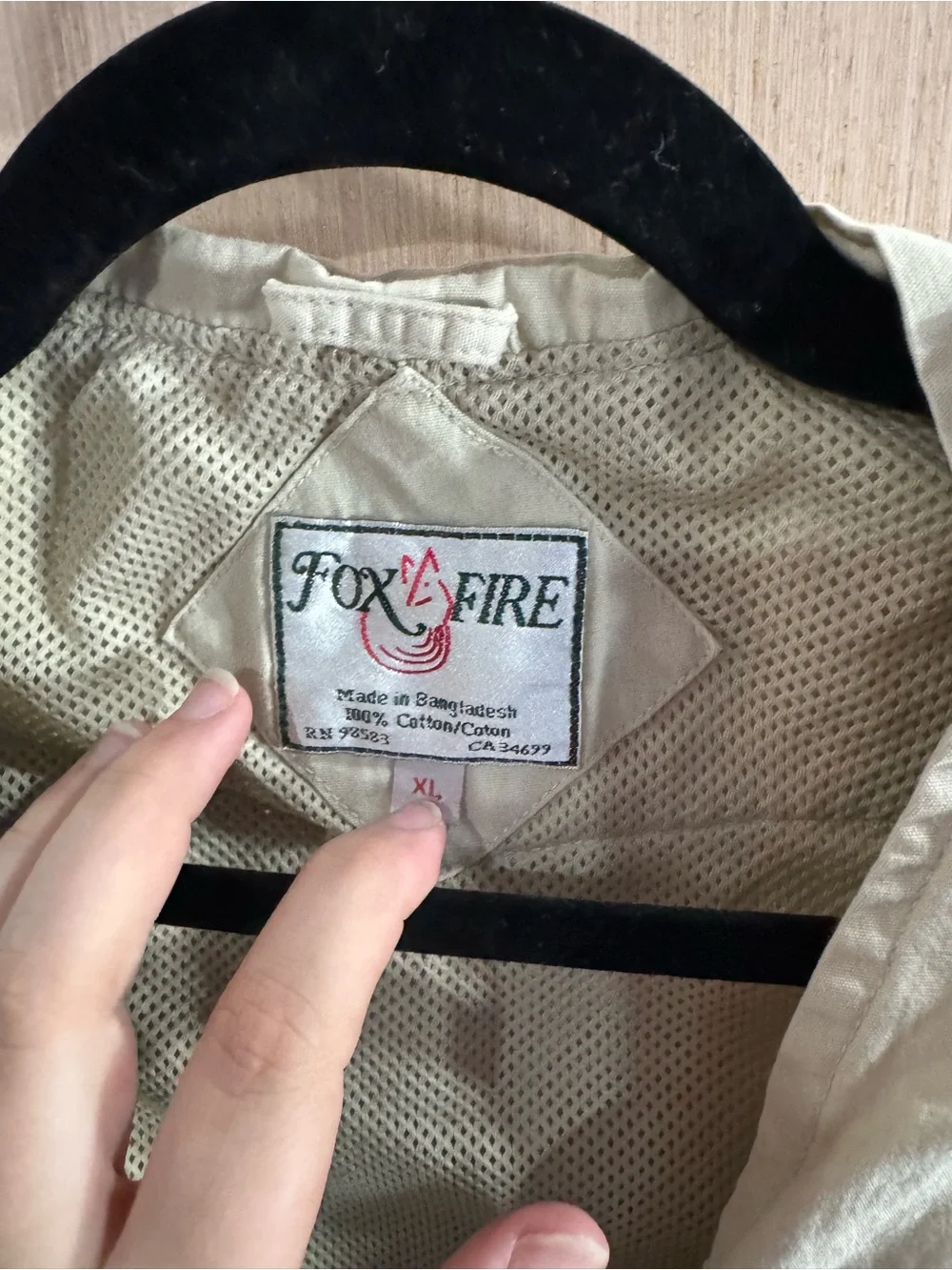 Foxfire Cream Fishing Multi-Pocket Utility Vest Size XL